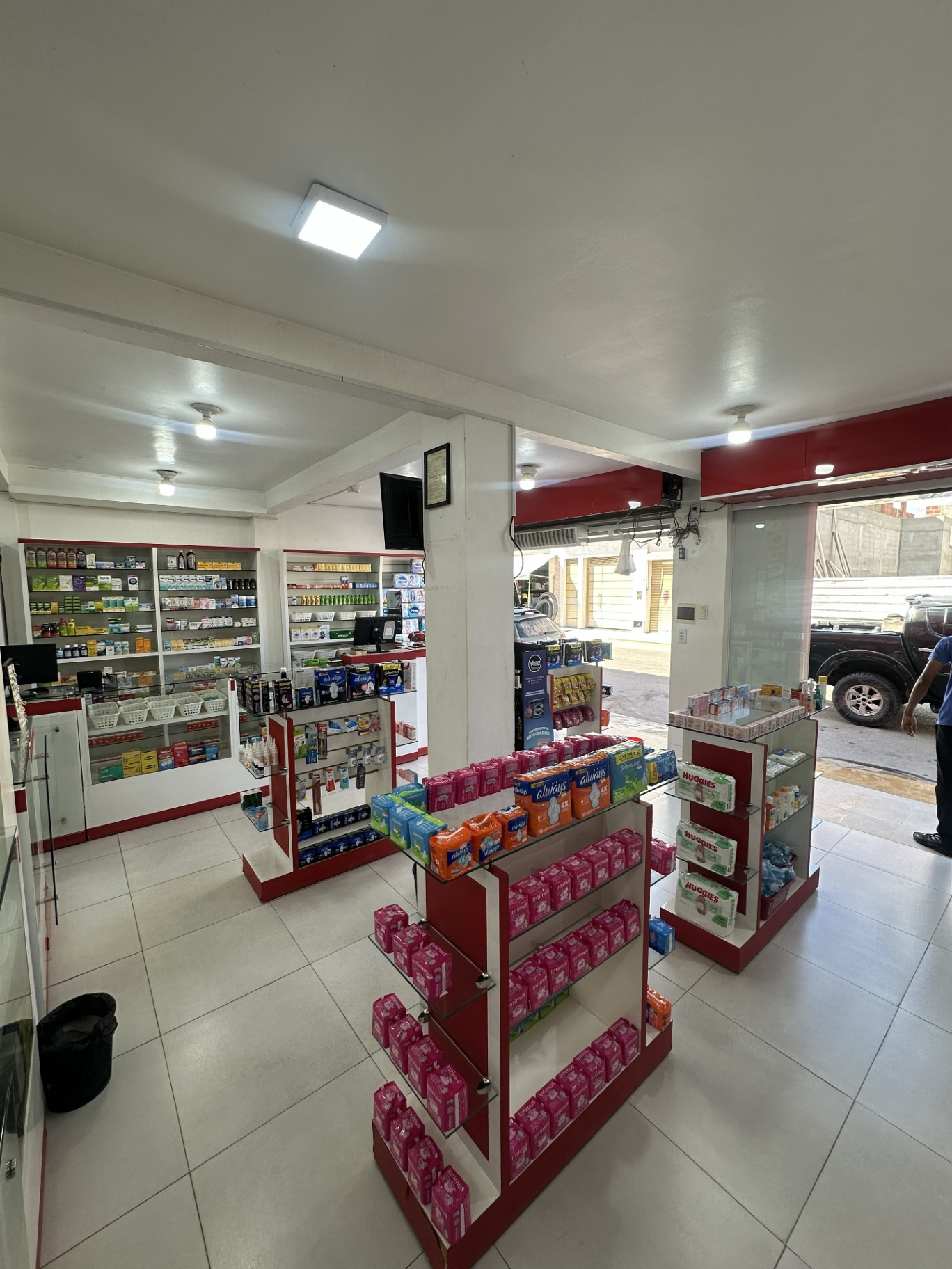 Visão ampla da loja